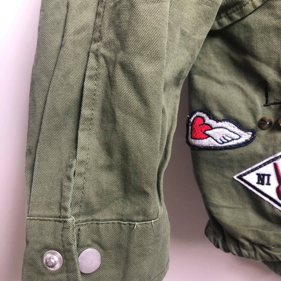 ZARA Womens Army Green Sticker Jacket - Picture 5 of 10
